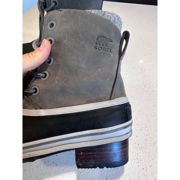 SOREL Women's 6 Shoes SLIMPACK III LACE Winter Boots Gray Heel - Picture 3 of 11